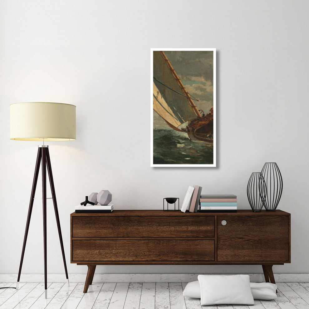 "Breezing Up (left)" Digital Paper Print by Winslow Homer, 26"x46"