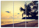"Silhouette Coconut Tree" Canvas Wall Art, 3 Panels, 36"x28"
