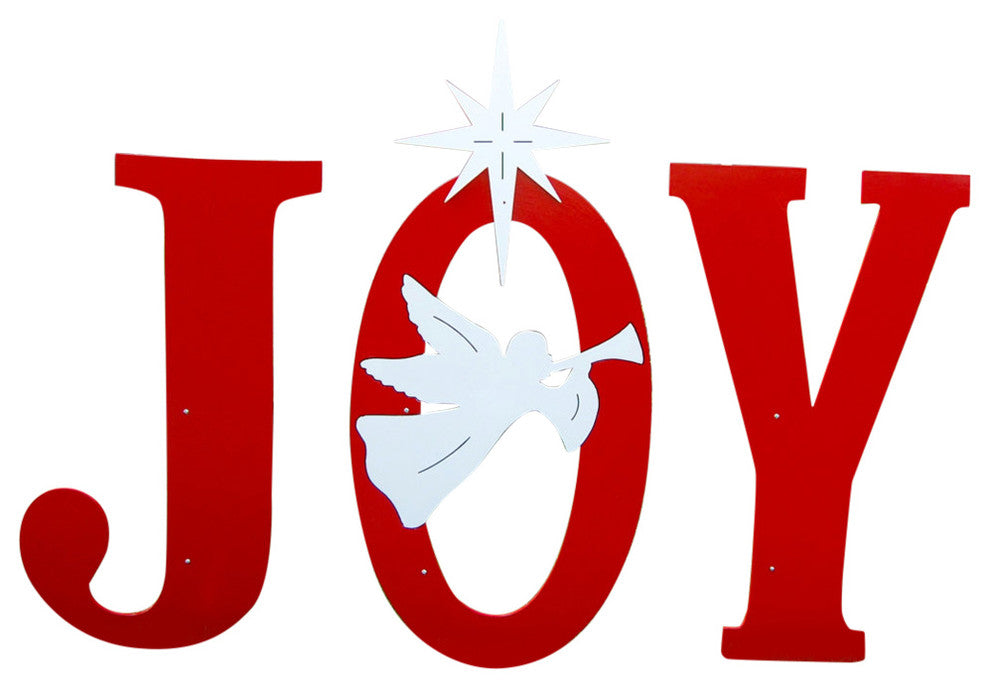 Joy Stake Sign With Trumpeting Angel