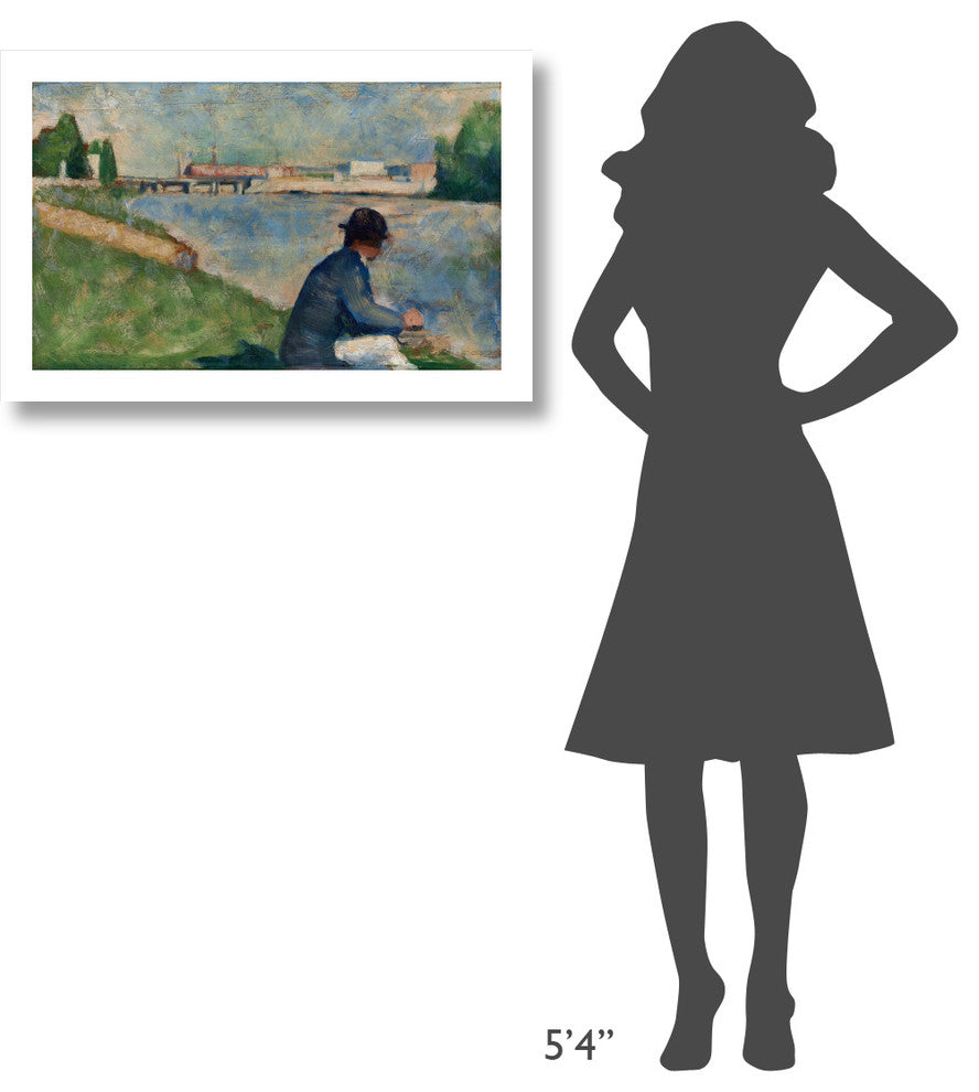 "Study for "œBathers at AsniÃ¨res"?, c. 1883-1884" Print by Georges Seurat, 32"x21"