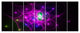 Pink Fractal Space Circles, Abstract Canvas Art Print, 83"x32", 7 Panels