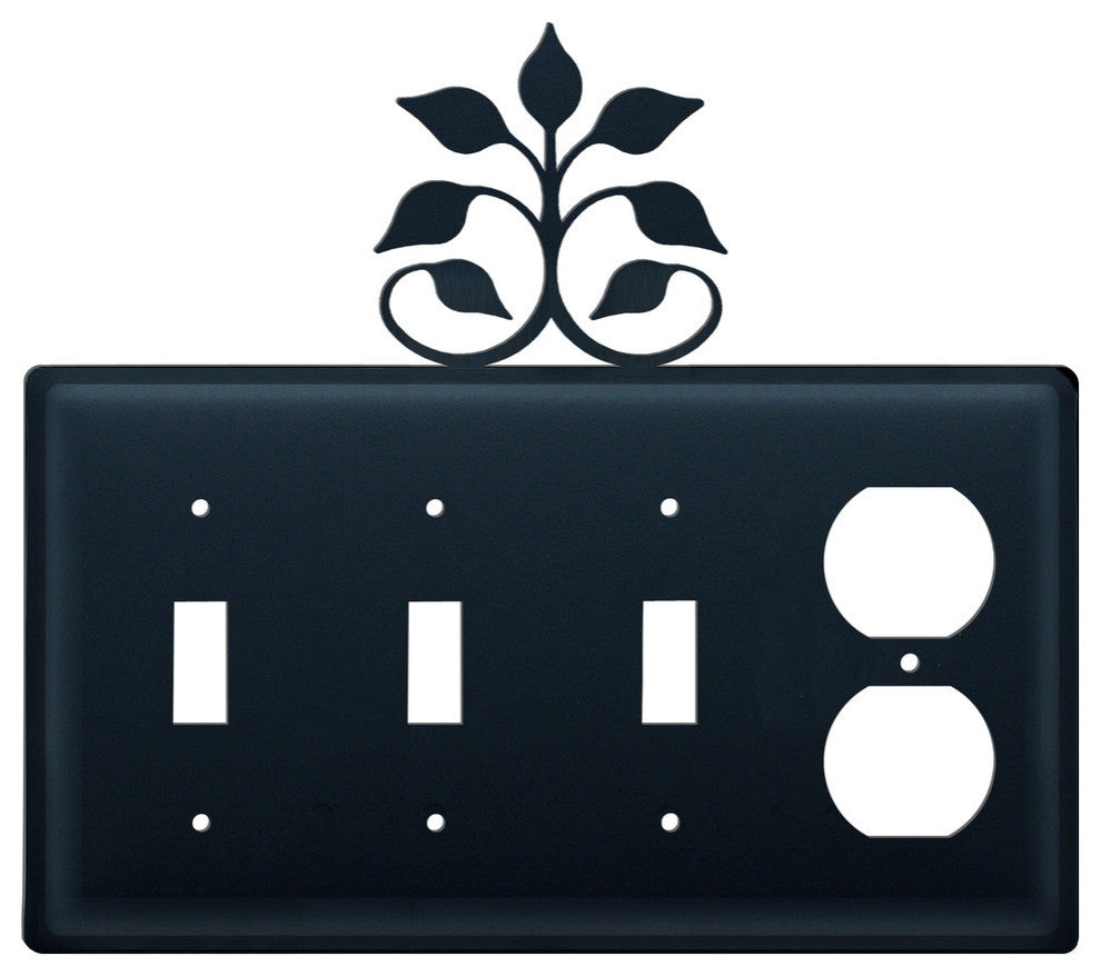Triple Switch and Single Outlet, Leaf Fan