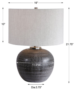 Uttermost Mikkel Charcoal Table Lamp
