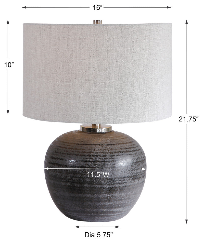 Uttermost Mikkel Charcoal Table Lamp
