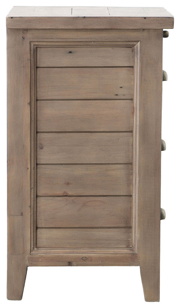 Irish Coast 3-Drawer Nightstand, Light Brown