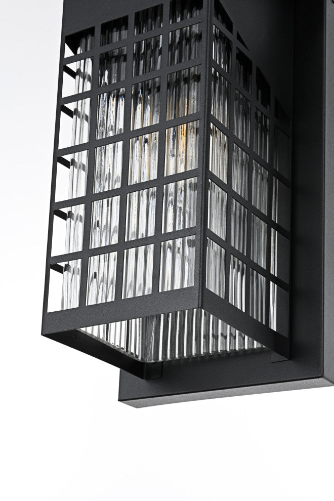 Home Living 7" Outdoor Wall Sconce, Black