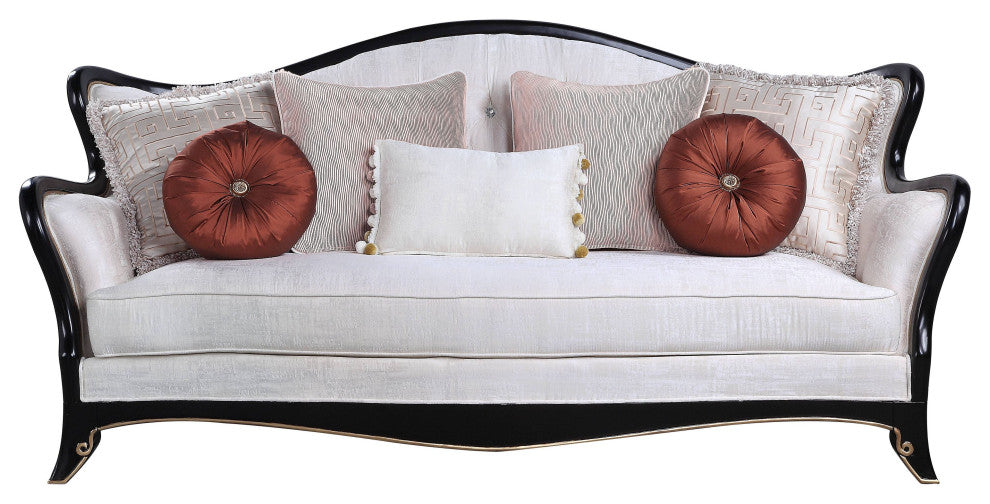 Nurmive Sofa With 7 Pillows, Beige Fabric