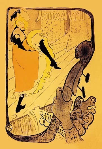 The Performance of Jane Avril - Gallery Wrapped Canvas Art 28" x 42"