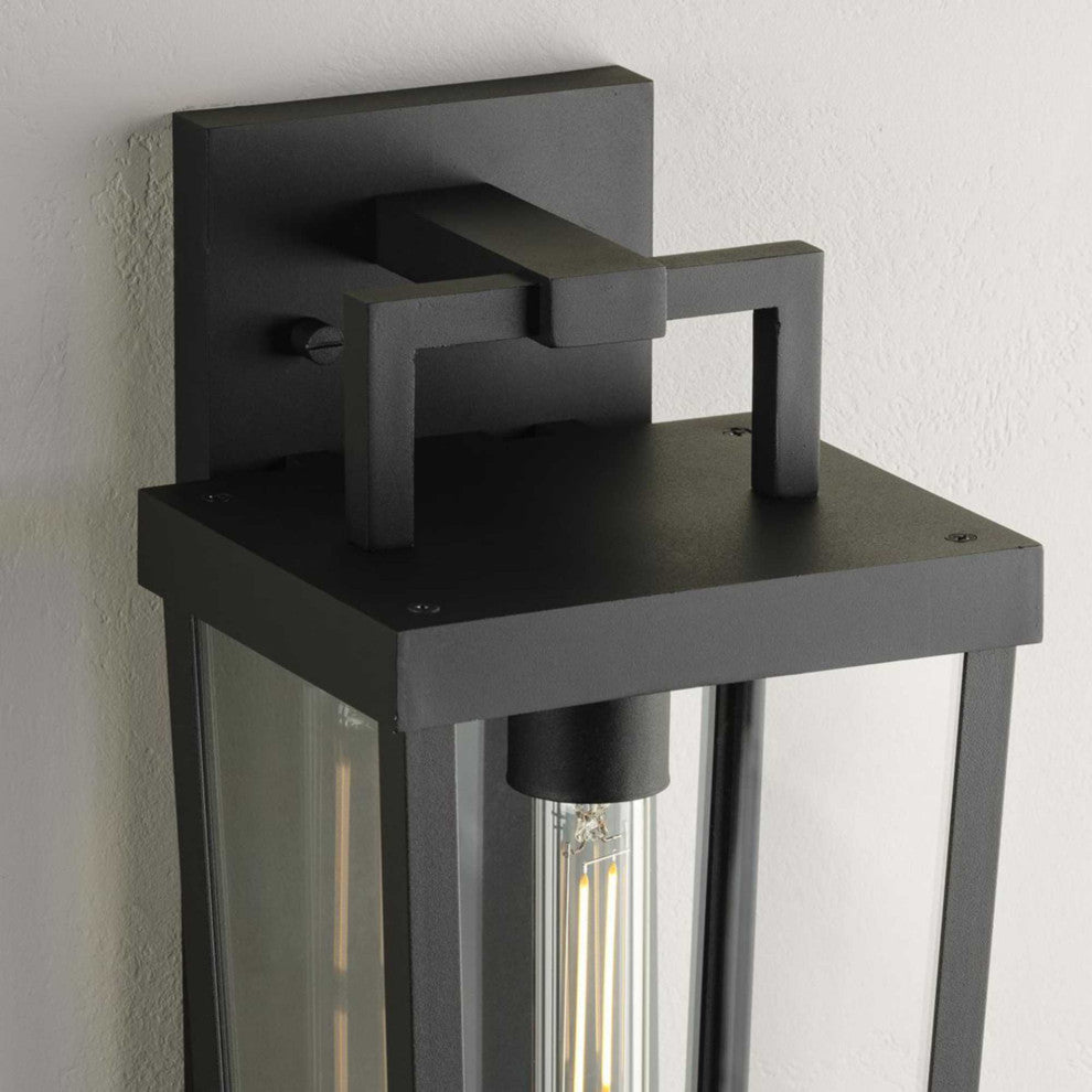 Tryon One-Light Black New Traditional Outdoor Wall Lantern, 7x7x18"