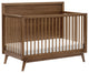 Palma 4-in-1 Convertible Crib With Toddler Bed Conversion Kit, Natural Walnut
