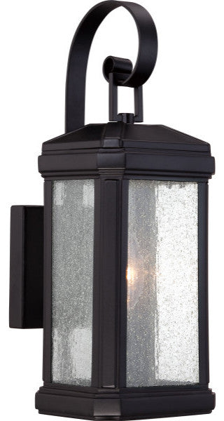Quoizel TML8405K One Light Outdoor Wall Lantern Trumbull Mystic Black