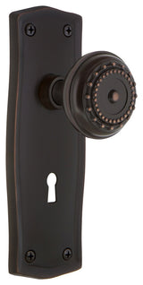 Prairie Plate Interior Mortise Meadows Door Knob, Timeless Bronze