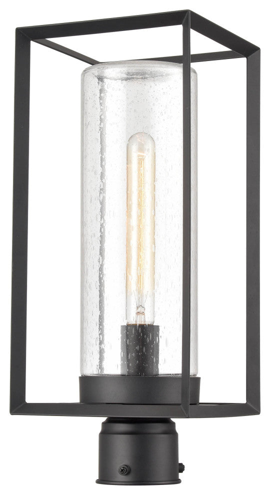1 Light 7.5 in. Powder Coat Black Outdoor