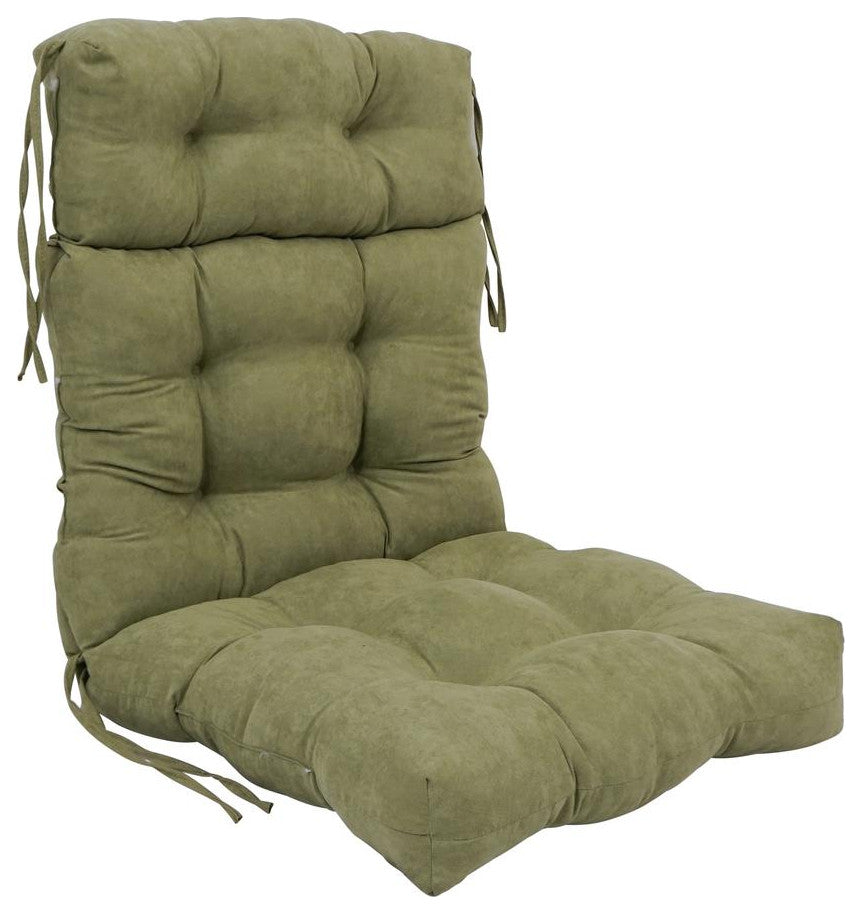22-inch by 45-inch Solid Microsuede Tufted Chair Cushion