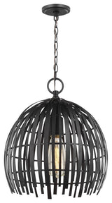 Hanalei Small One Light Pendant, Midnight Black