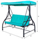 Costway Outdoor Swing Canopy Hammock 3 Seats Patio Furniture Turquoise