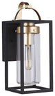 Craftmade Neo 1 Light 14" Outdoor Lantern, Midnight/Brass, ZA4804-MNSB