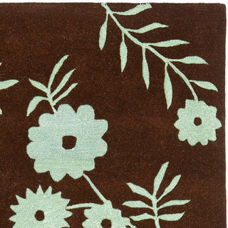 Safavieh Soho Soh774B Floral Rug, Brown/Teal, 3'6"x5'6"