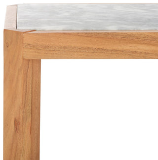 Safavieh Couture Bernardi Marble Top Console Table, Natural/White