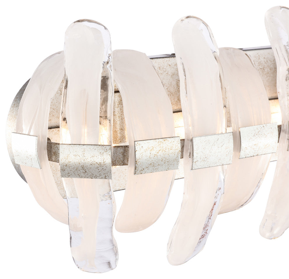 Vinchenzo 4-Light Aged Silver Bath Light, LED