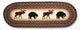 Earth Rugs OP-43 Bear / Moose Oval Patch Runner 13" x 36"
