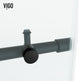 VIGO Elan Hart 56" to 60" W x 66" H Frameless Sliding Tub Door, Matte Black, Clear Glass