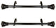 Kettle 1 inch dia. Side Curtain Rod 12-20 inches Long (Set of 2), Black