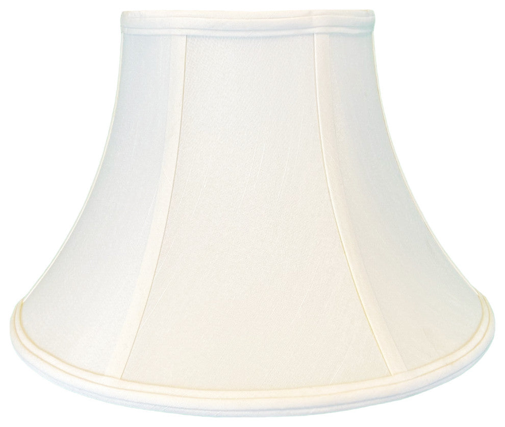 Royal Designs Shallow Bell Basic Lamp Shade, White, 9x18x12