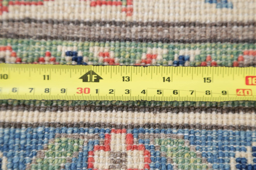 Traditional Pakistani Kazak Handmade Oriental Area Rug Wool, Red, 9'11"X7'10"