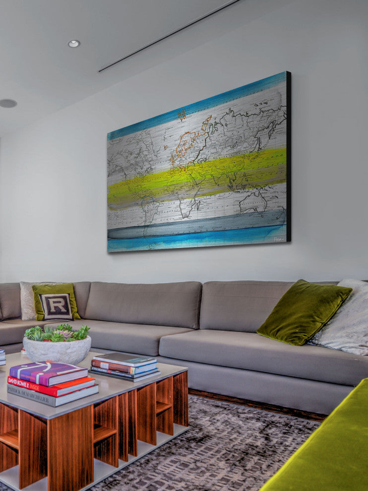 "Global Greeners" Print on Brushed Aluminum, 45"x30"
