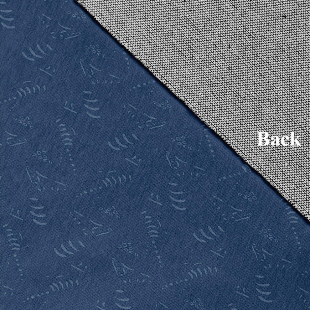 Muted Bongo Rug, Navy, 5'x7'