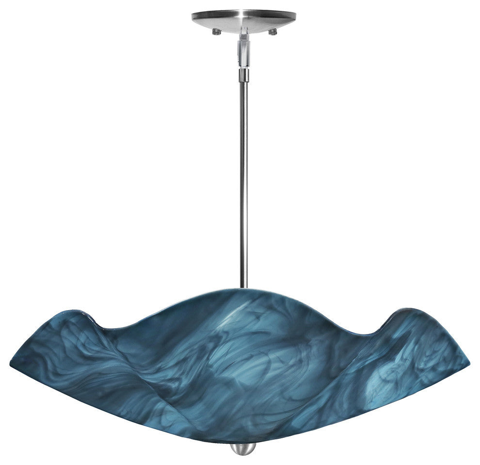 Jezebel Radiance Camellia Chandelier, Sky Blue, 18" Drop Height