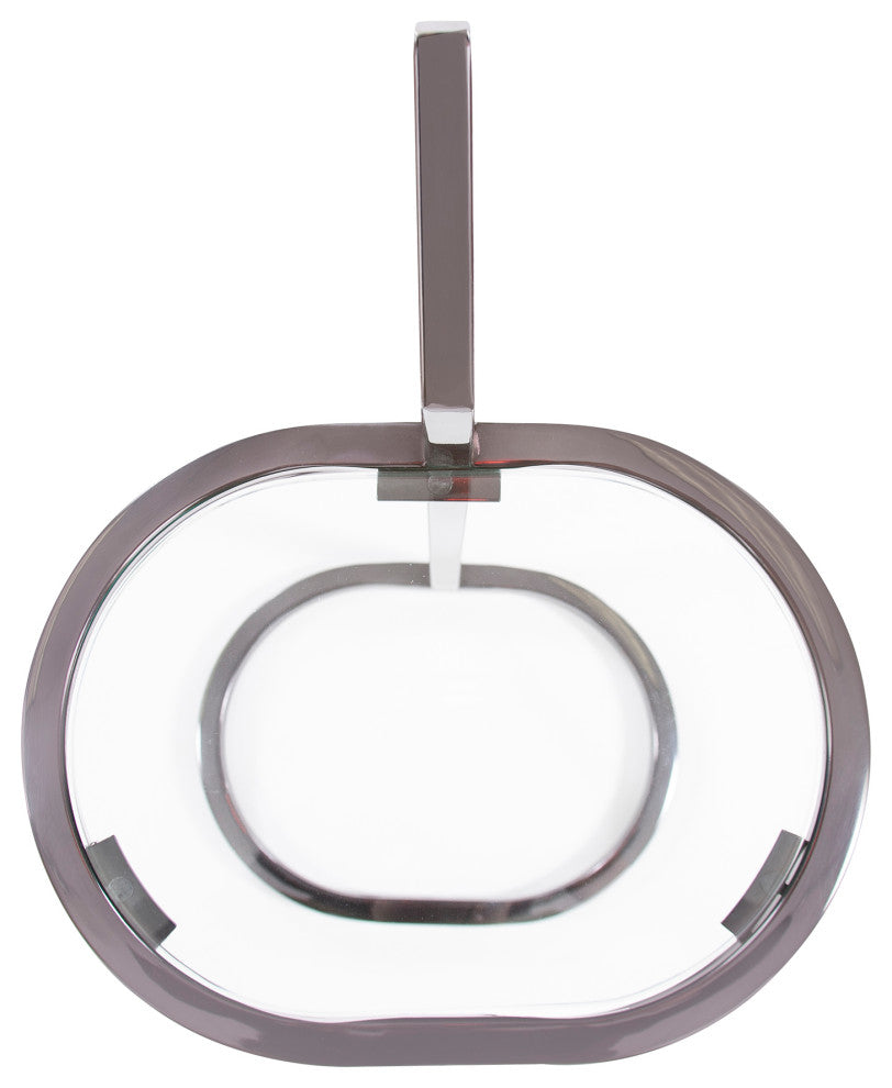 Howard Elliott Oval Stainless Steel Drink Table