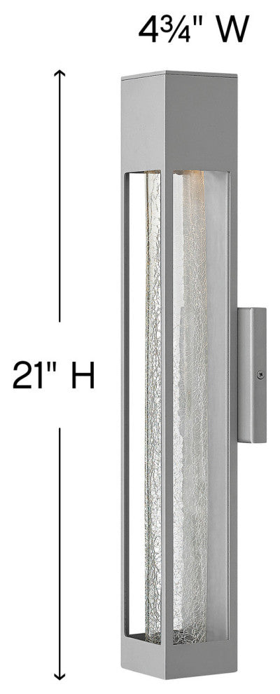 Hinkley Vapor Medium Wall Mount Lantern, Titanium