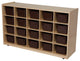 Tip-Me-Not 20 Tray Storage with Brown Trays