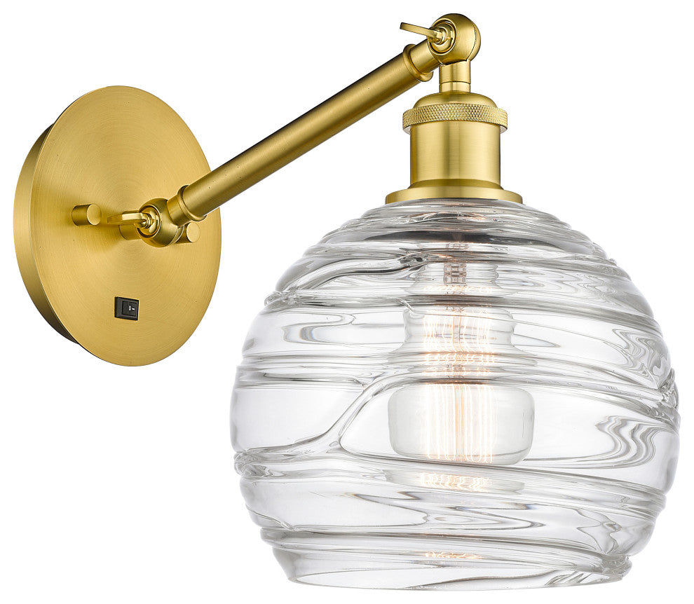 Innovations 317-1W-SG-G1213-8-LED 1-Light Sconce, Satin Gold