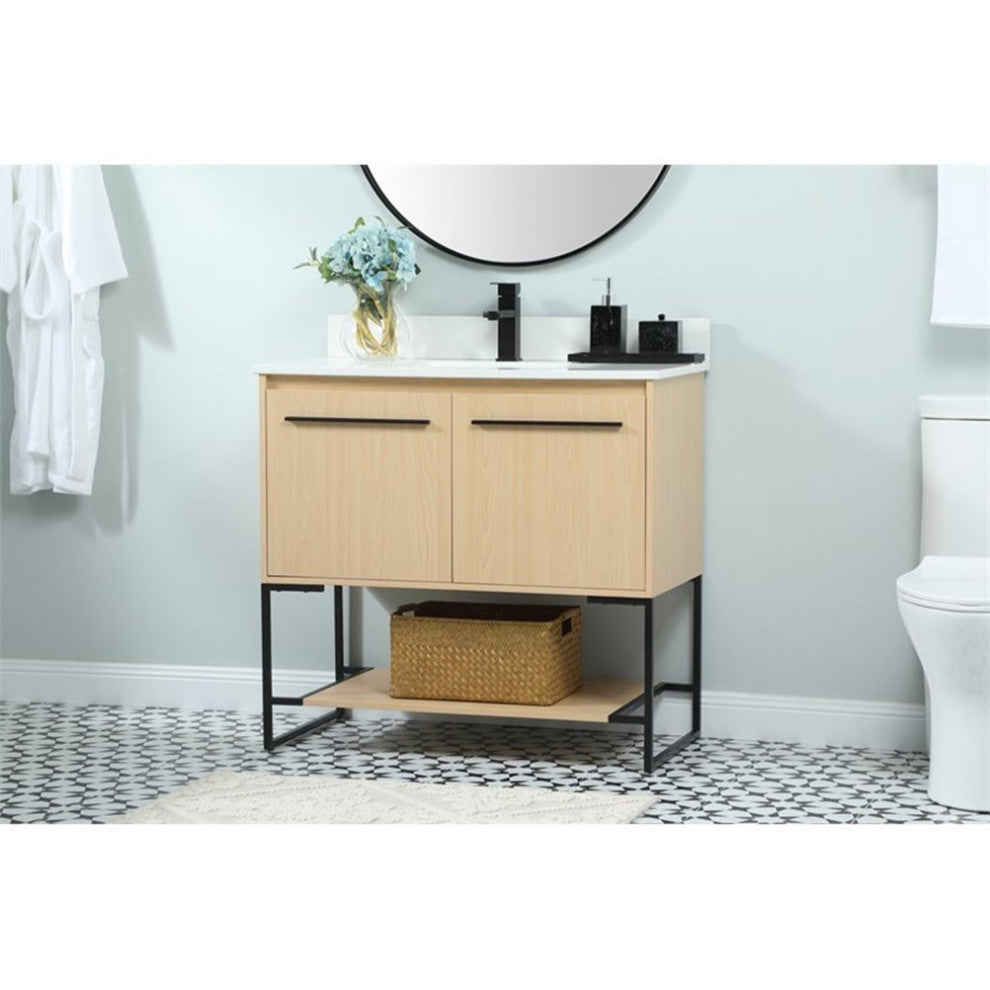 Elegant Decor Sloane Bathroom Vanity Maple