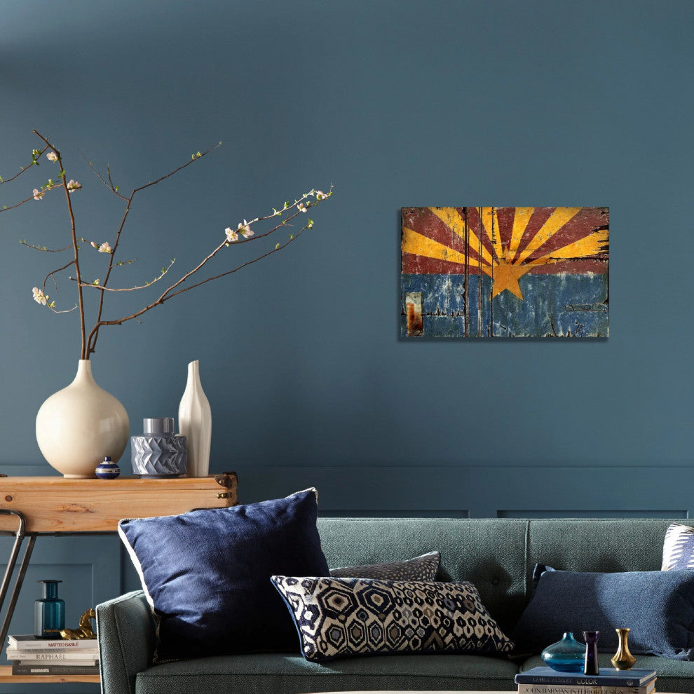 Distressed Arizona Flag Wall Decor