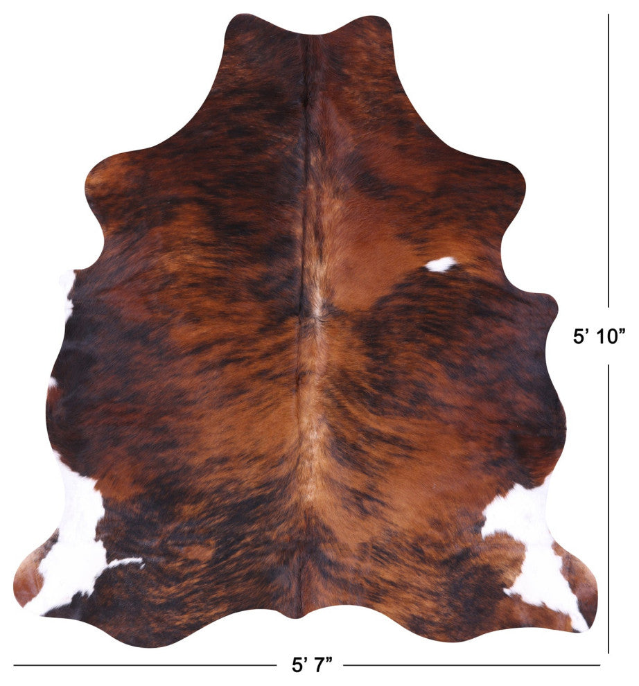 Brindle Natural Cowhide Rug 5' 10" X 5' 7" C2390