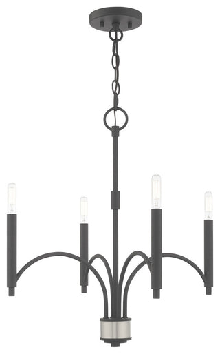 Livex Lighting Scandinavian Gray 4-Light Mini Chandelier