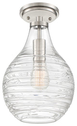 Genie 1-Light Semi-Flush Mount, Brushed Nickel