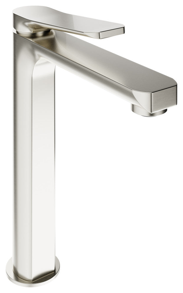 1-Handle Bathroom Vessel Sink Faucet, Brushed Nickel