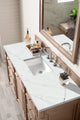 Bristol 60" Single Vanity Whitewashed Walnut, Ethereal Noctis Quartz