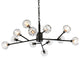 12 Light Pendant, Black