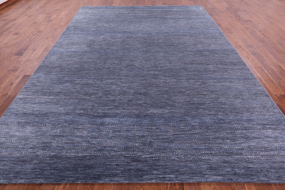 Hand-Knotted Savannah Grass Wool and Silk Rug 9' 0" X 12' 3" Q11919