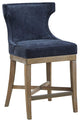 Madison Park Carson Counter Stool With Swivel Seat, Navy Blue