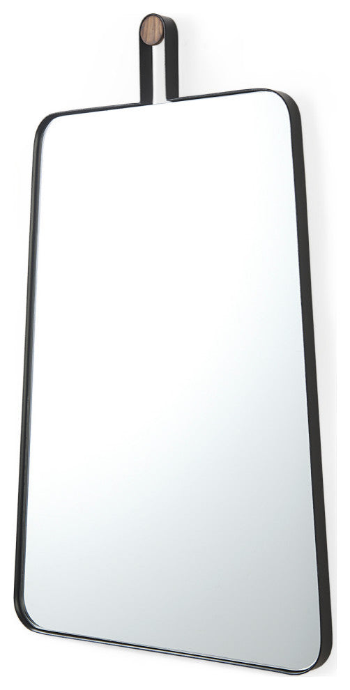 Collie Black Metal Frame With Hanger Trapezoid Mirror