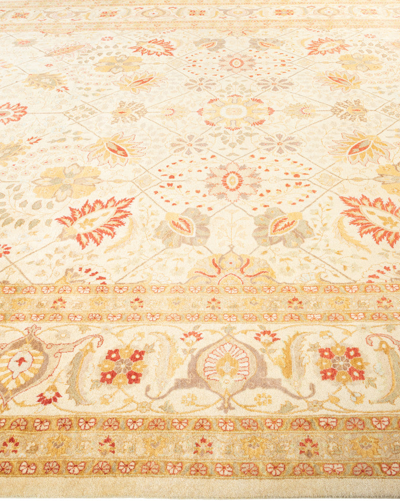 Mogul, One-of-a-Kind Hand-Knotted Area Rug Ivory, 9' 2" x 12' 1"