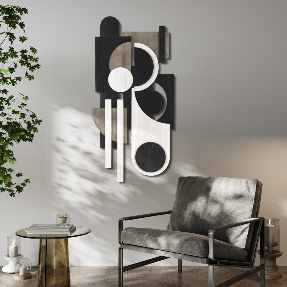 "Luminous Whisper and Dusk" Hand Made Solid Wood Abstracts