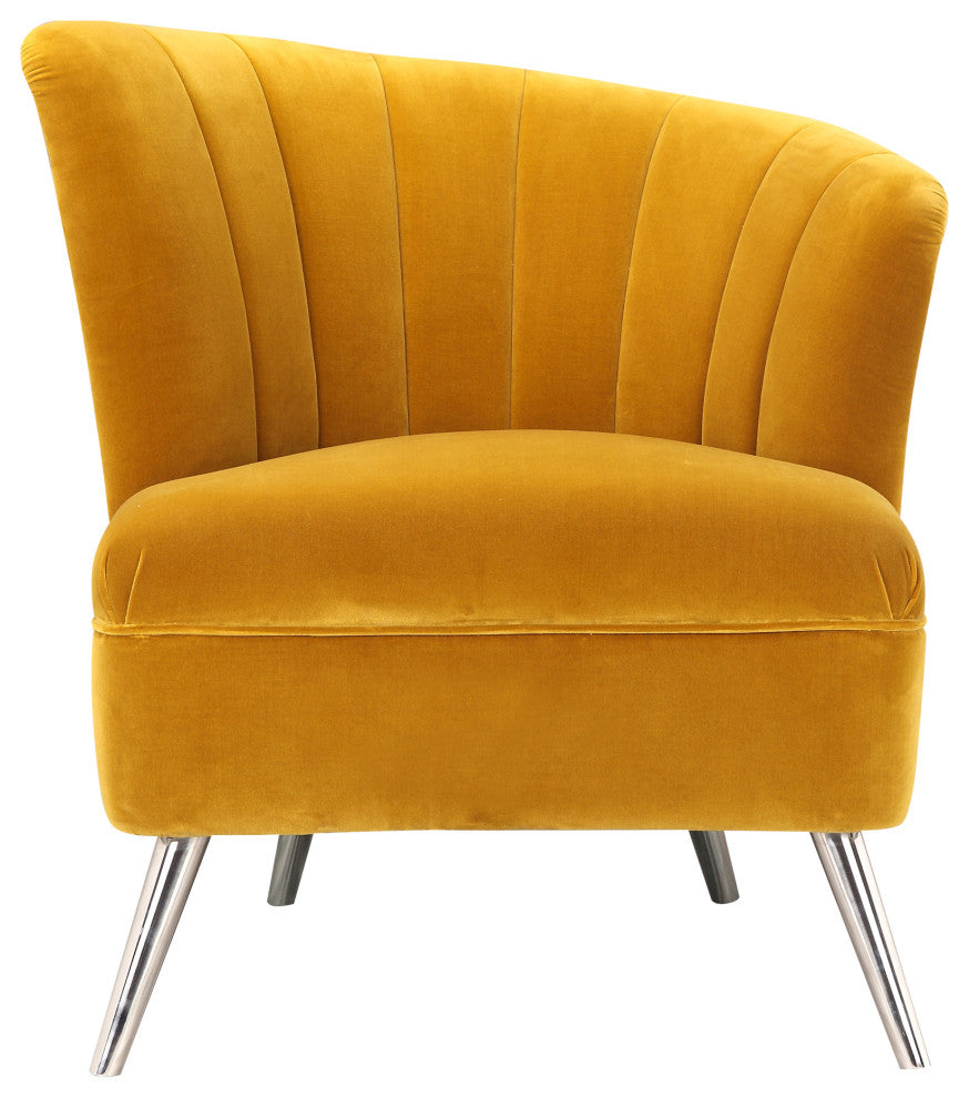Retro Layan Accent Chair Right Yellow - Yellow